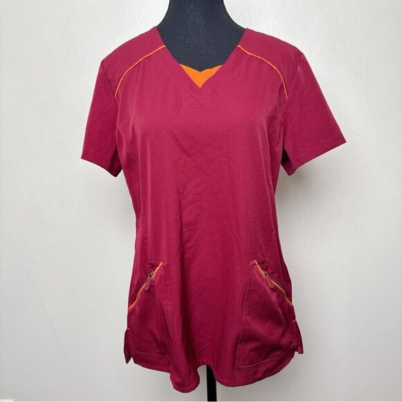 Helly Hansen Womens Medium Workwear Fooler V Neck Back Pleat Scrub Top - Picture 2 of 14